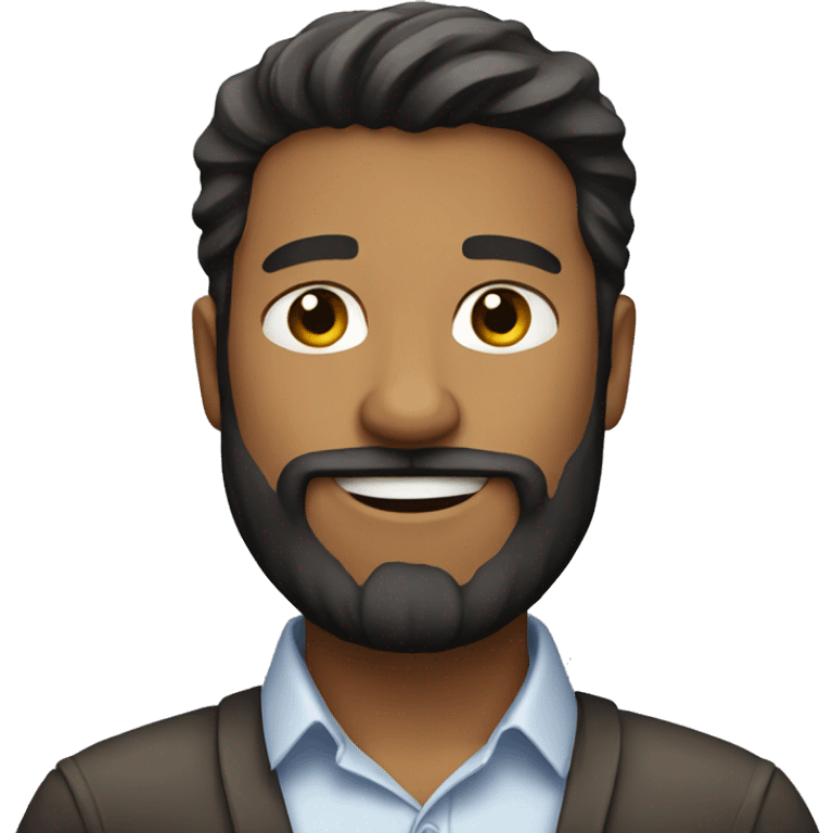 confident male with beard emoji