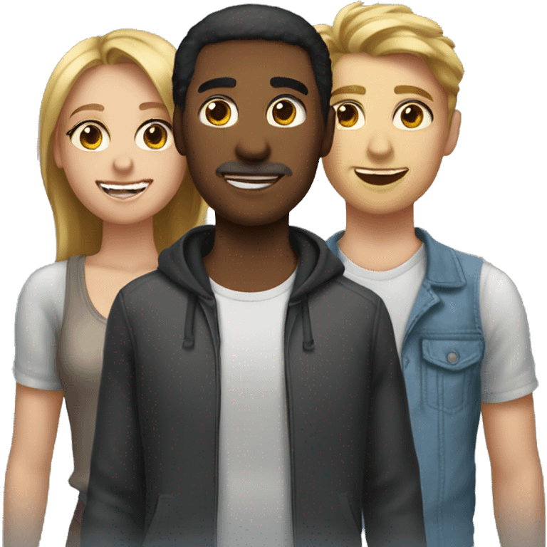 Two girls and one guy emoji