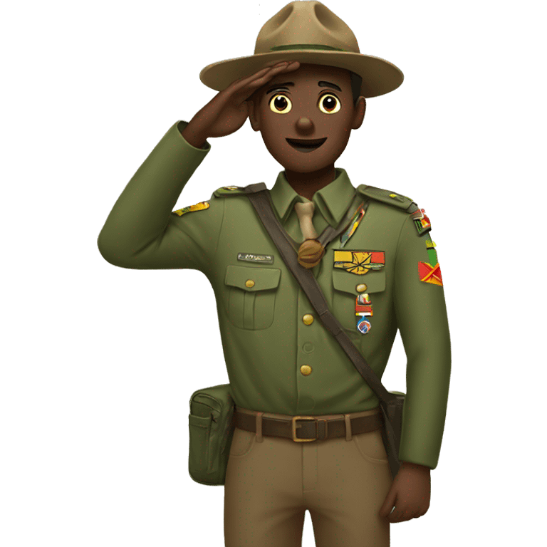 Zimbabwe scout salute emoji