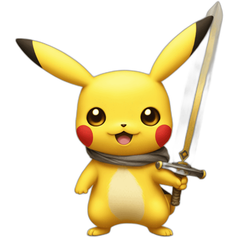 pikachu with a sword emoji