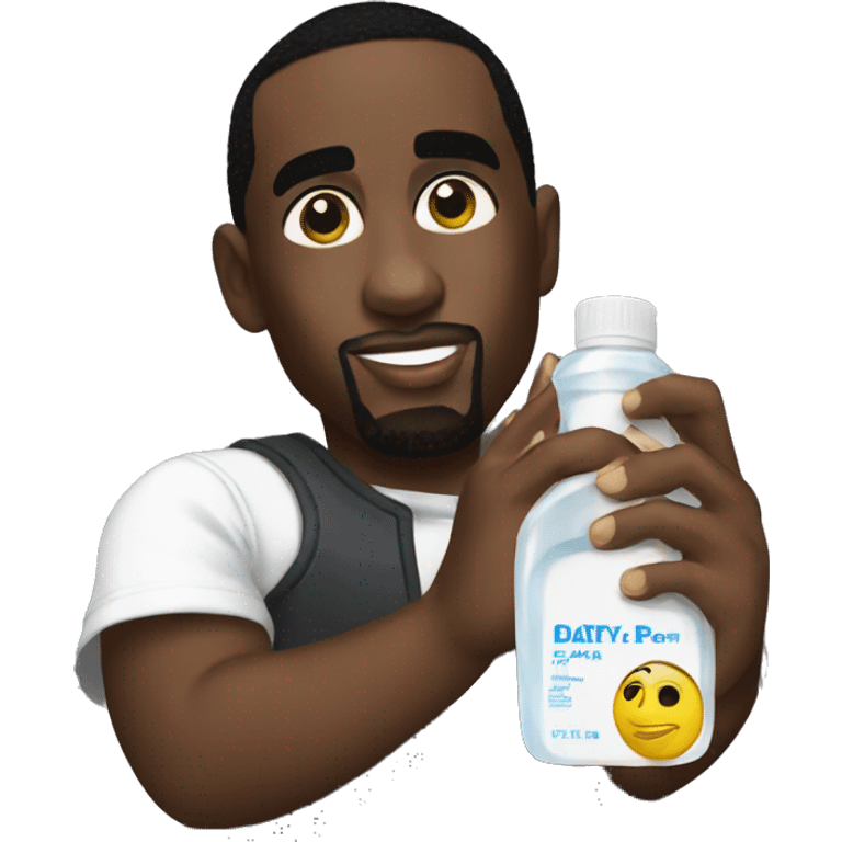 p diddy holding baby oil emoji