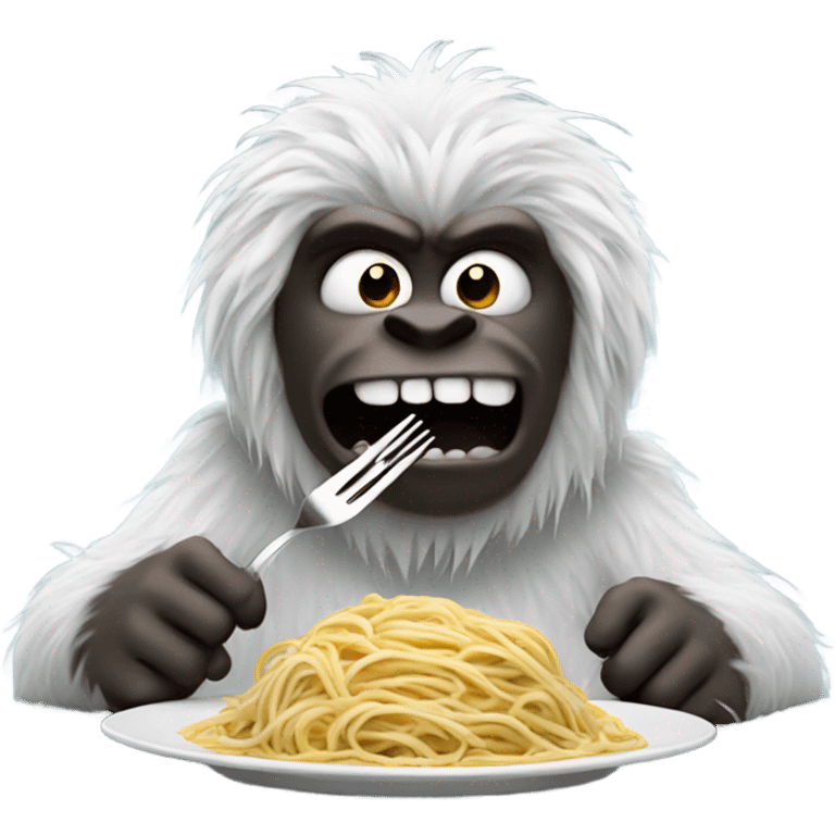 yeti eating spaghet emoji