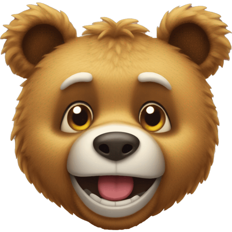 Silly bear emoji