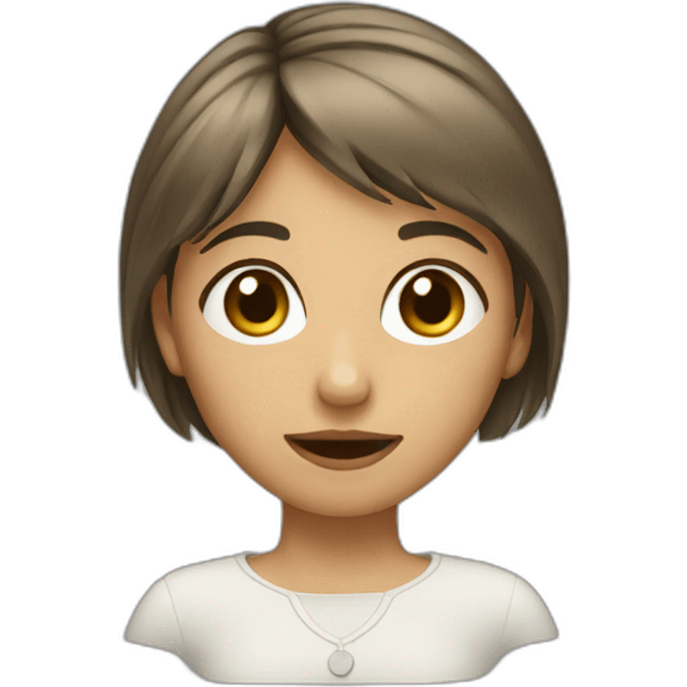 Girl with short hair emoticons emoji