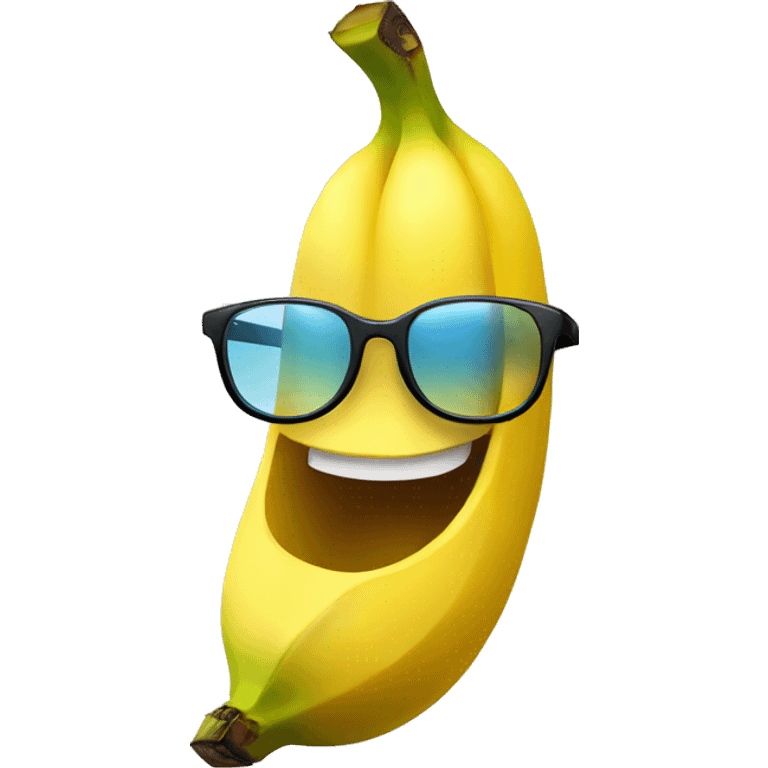 banana with hat and glasses emoji