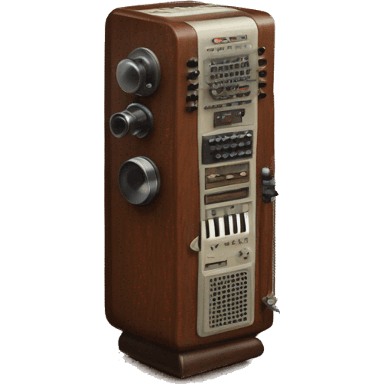 Vintage wood vinyl recorder  emoji