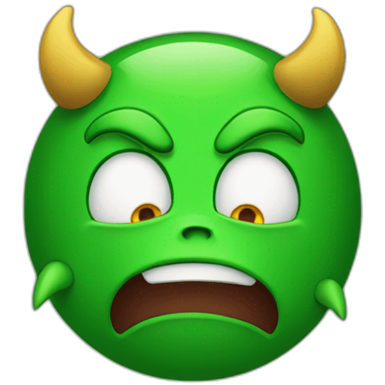 green sad devil emoji