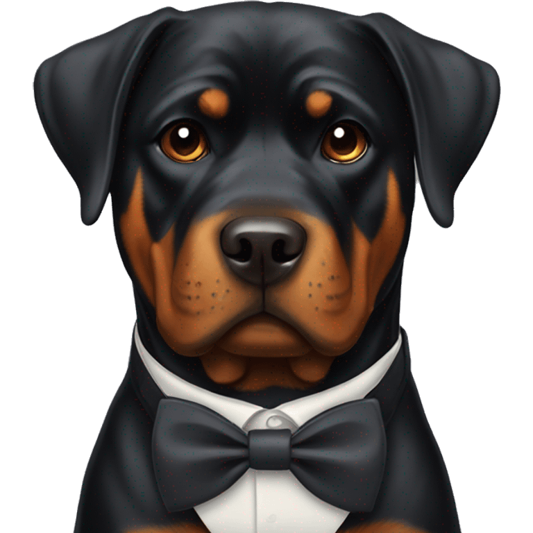 Rottweiler with Bow tie emoji