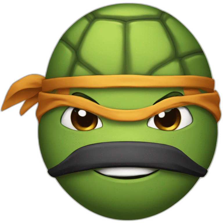 Ninja turtle with a moustache emoji