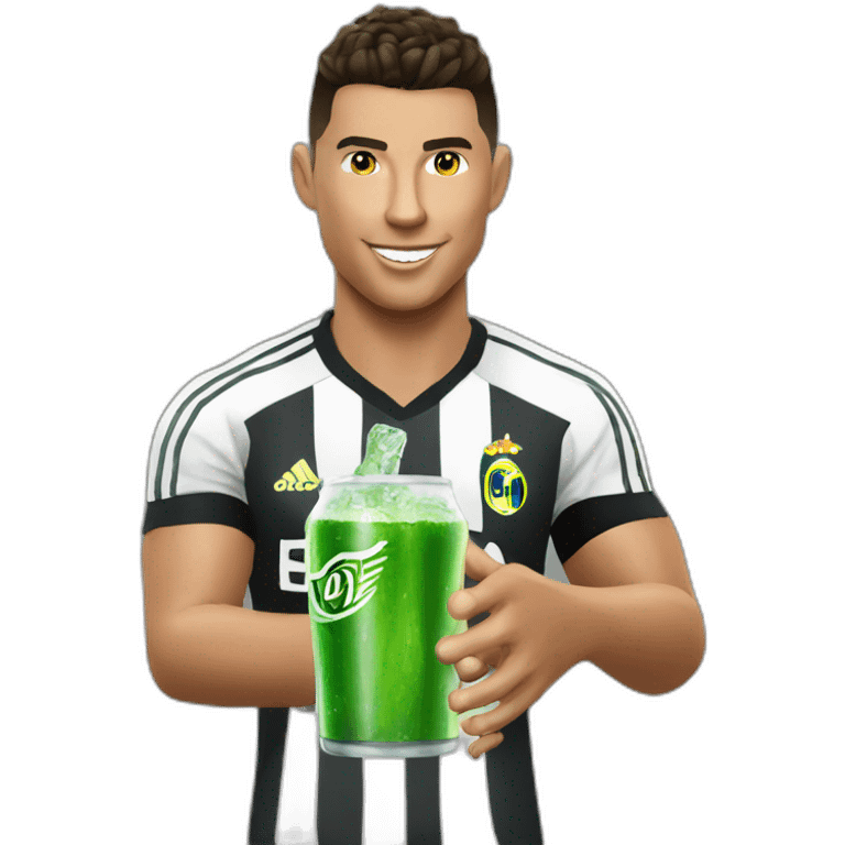 Ronaldo drink coca emoji