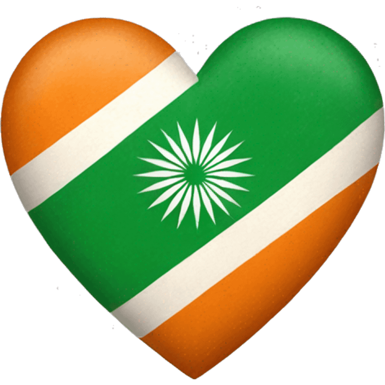 indian flag in heart emoji