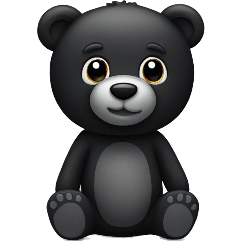 black teddy bear  emoji