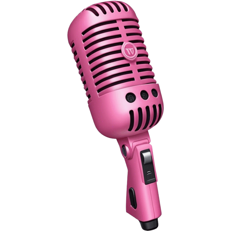 Pink mic emoji