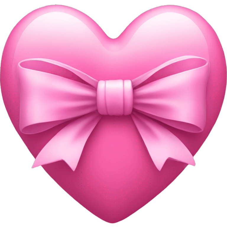 a pink heart with a bow emoji