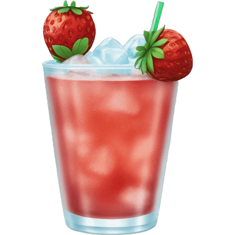 Strawberry frozen cocktail  emoji