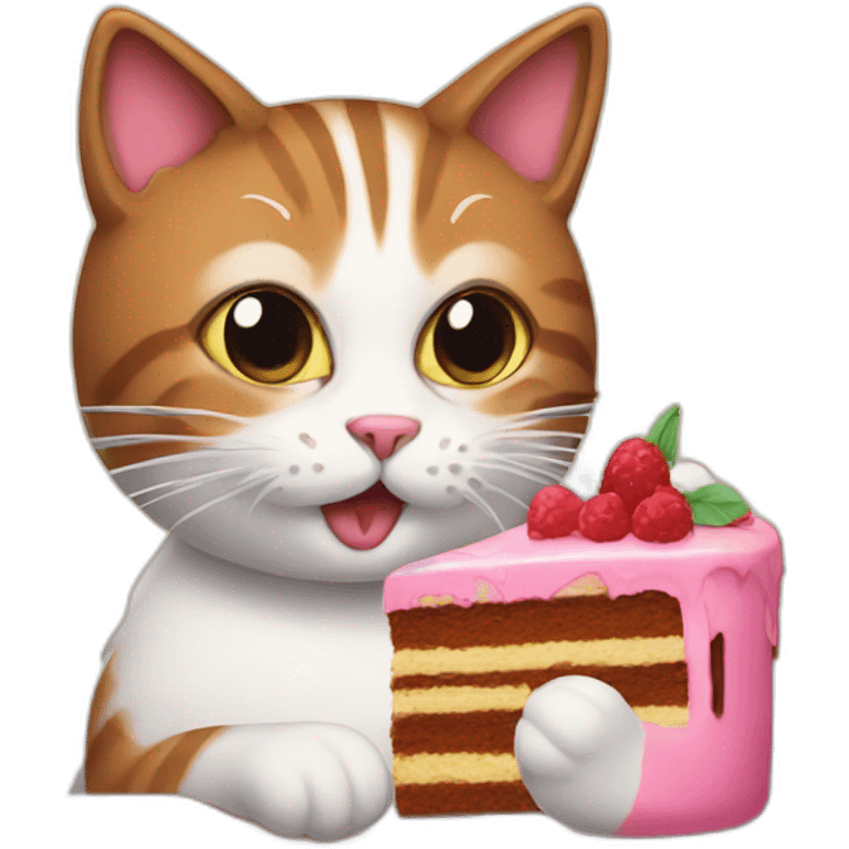 Cat with cake emoji