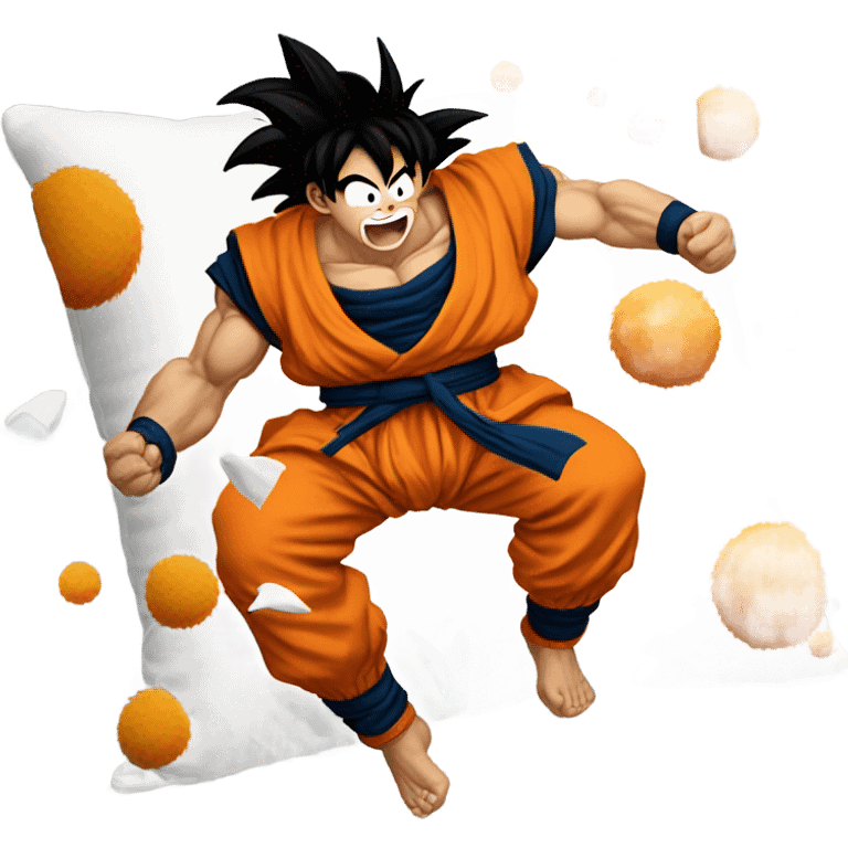 Goku pillow fighting emoji