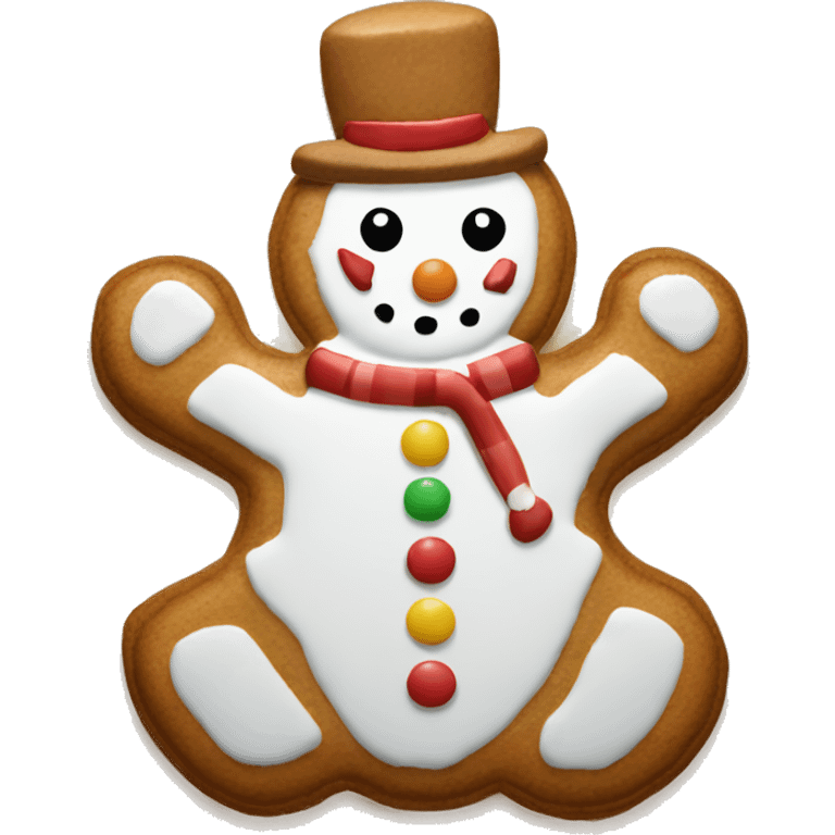 Gingerbread cookie snowman emoji