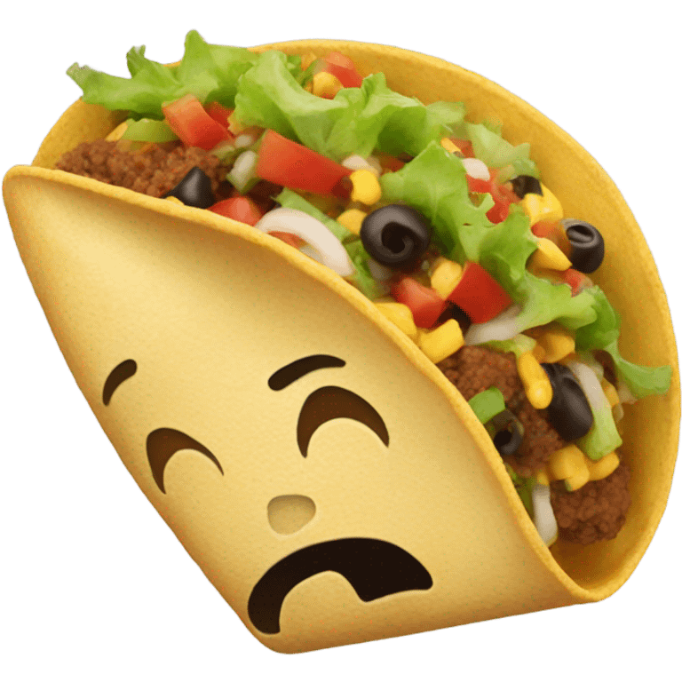 Facing taco emoji