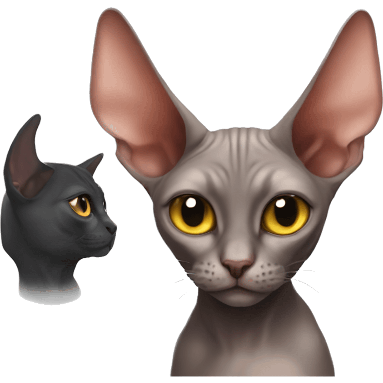 Sphinx Cat with Devil horns  emoji