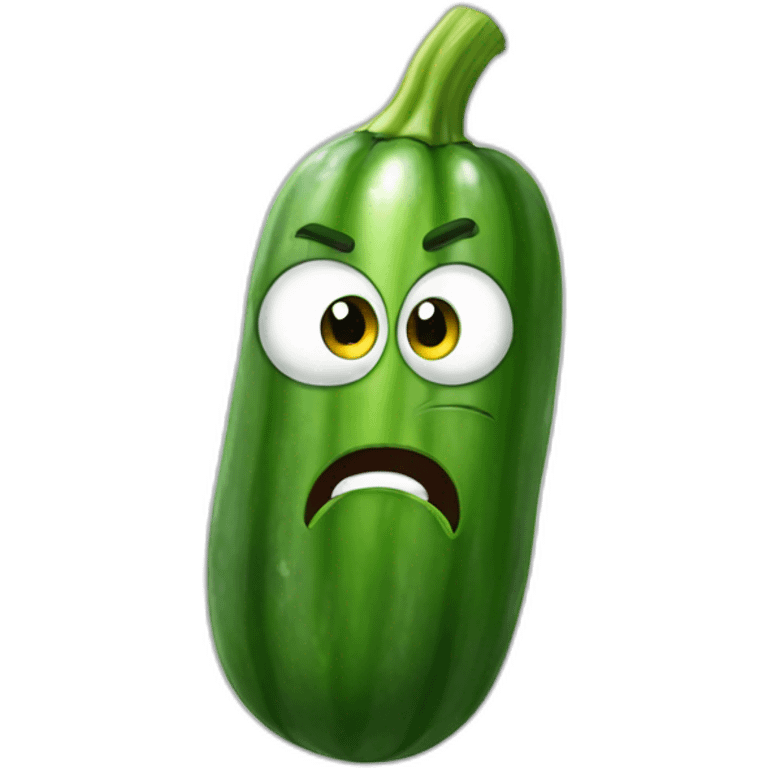 angry cucumber emoji