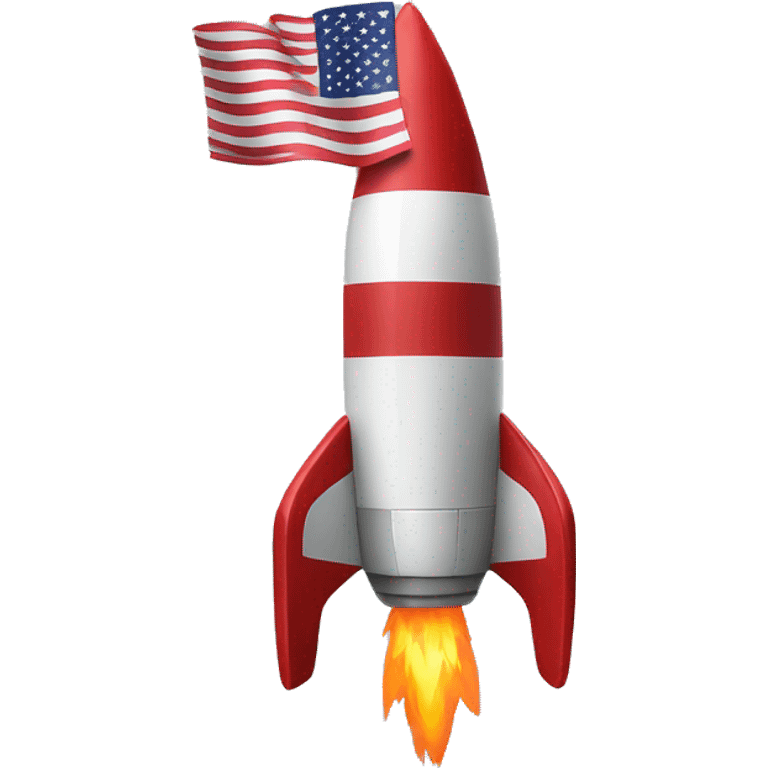 rocket with usa flag emoji