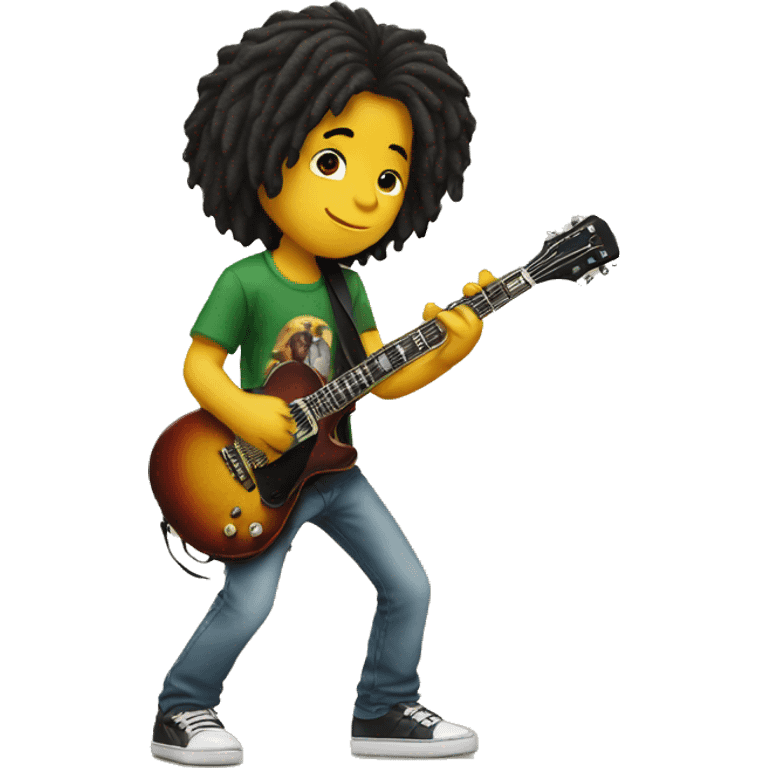 body Bob marley kid with guitar emoji