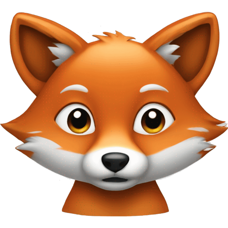 A cute cartoon fox face emoji" emoji