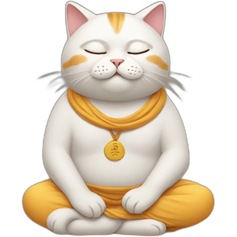 cat meditation emoji