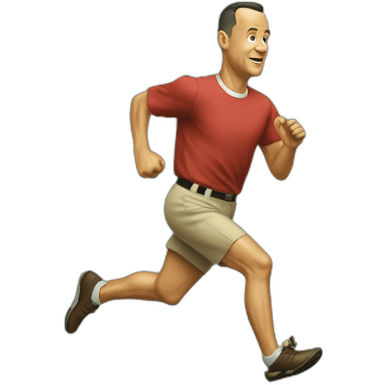 forest gump running, Tom hanks emoji