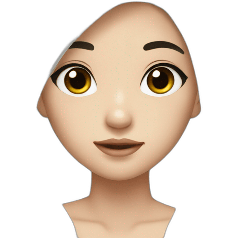 Beautiful girl,Black hair,long hair,Black eyes,Chinese emoji