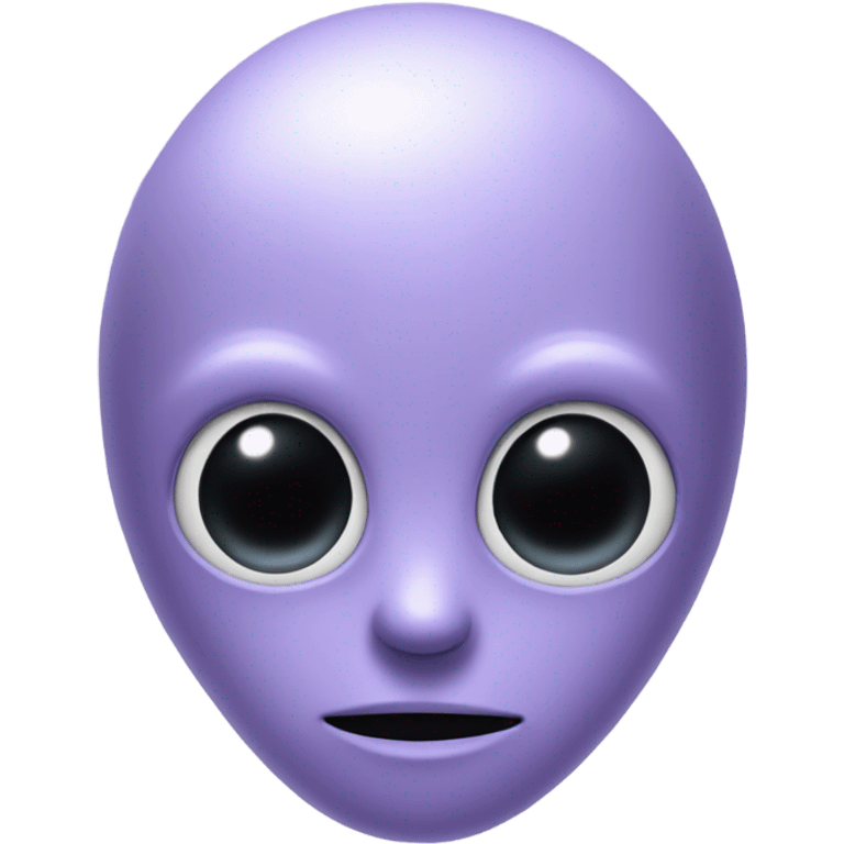 Alien head lavender color emoji