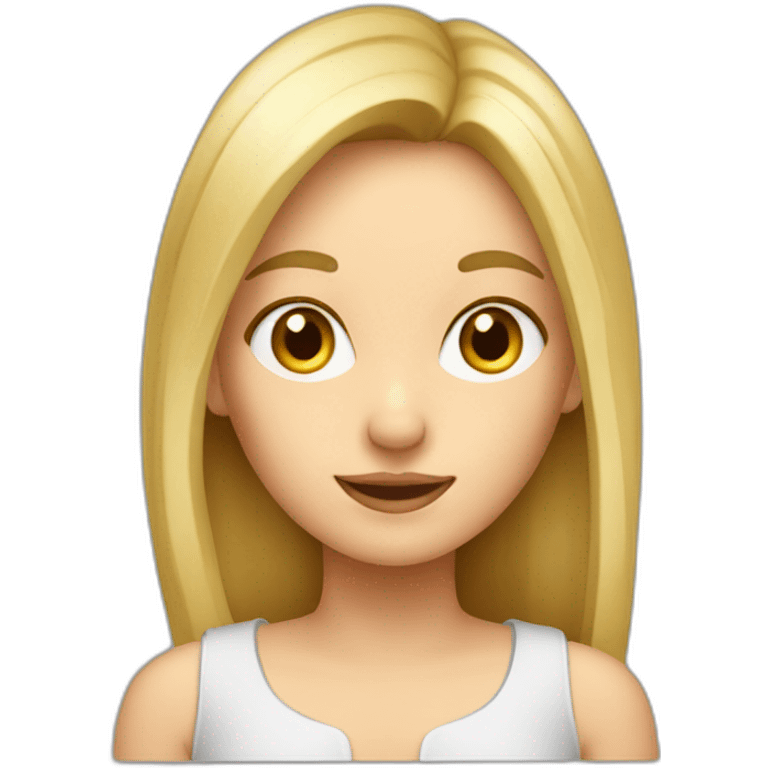 Fille blonde foncé avec des oreilles de loup emoji