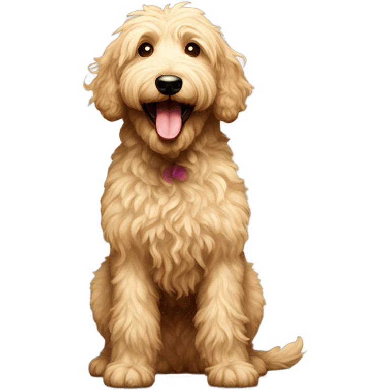 Goldendoodle barking emoji