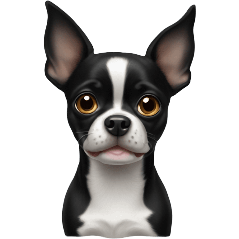 Black chihuahua mix Boston terrier emoji