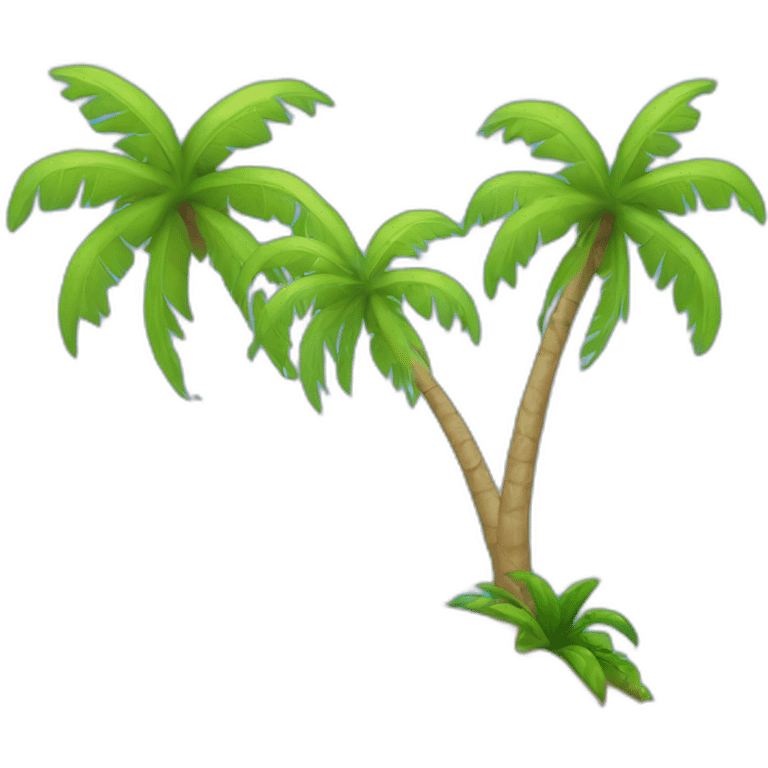 sand island with palm tree emoji