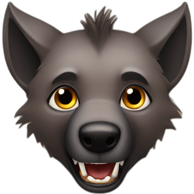 bad brown hyena emoji