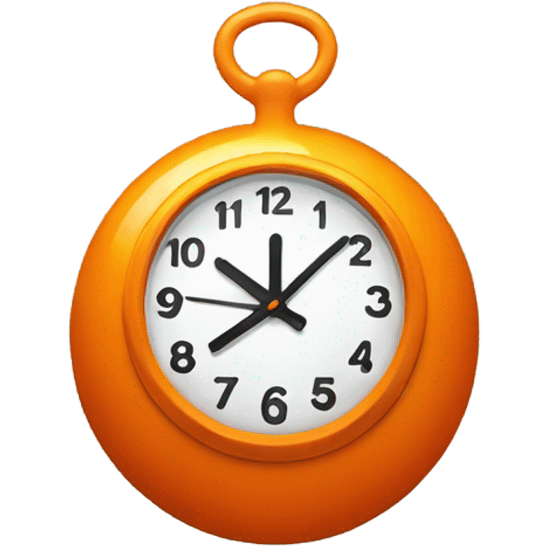 time orange emoji