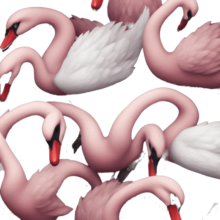 Dark velvet red aesthetic swan emoji