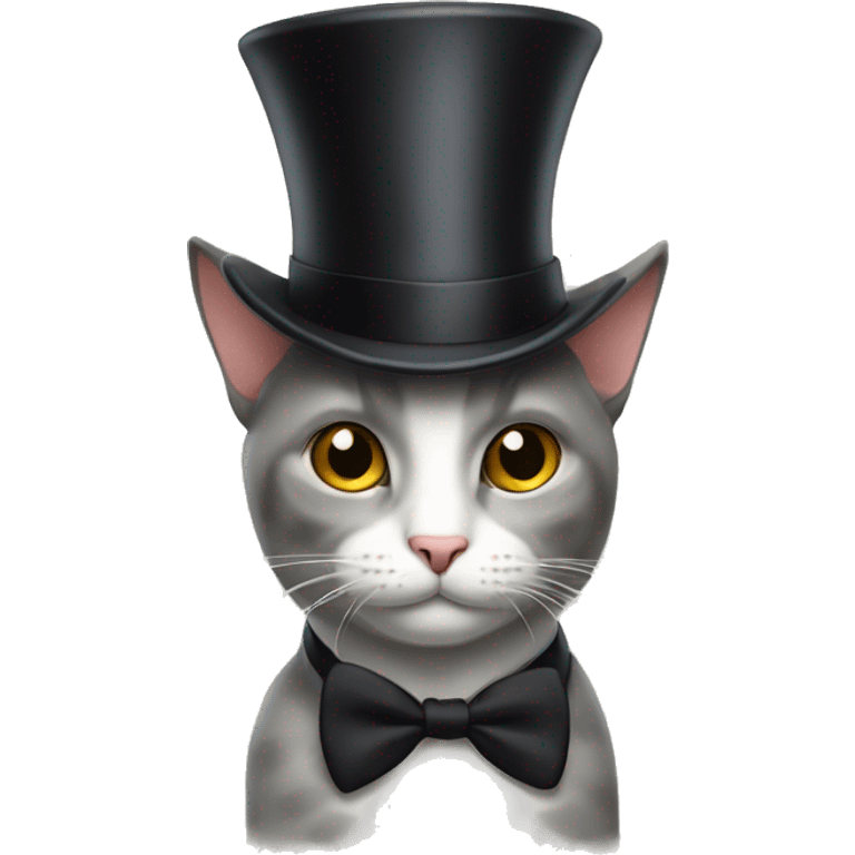 cat with a top hat emoji