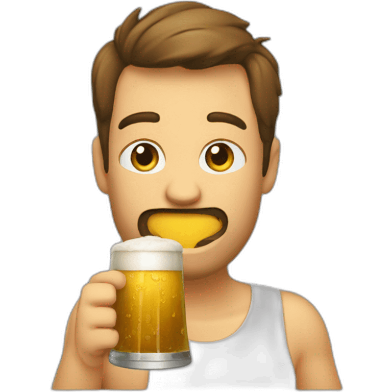 Calvo  bebiendo cerveza emoji