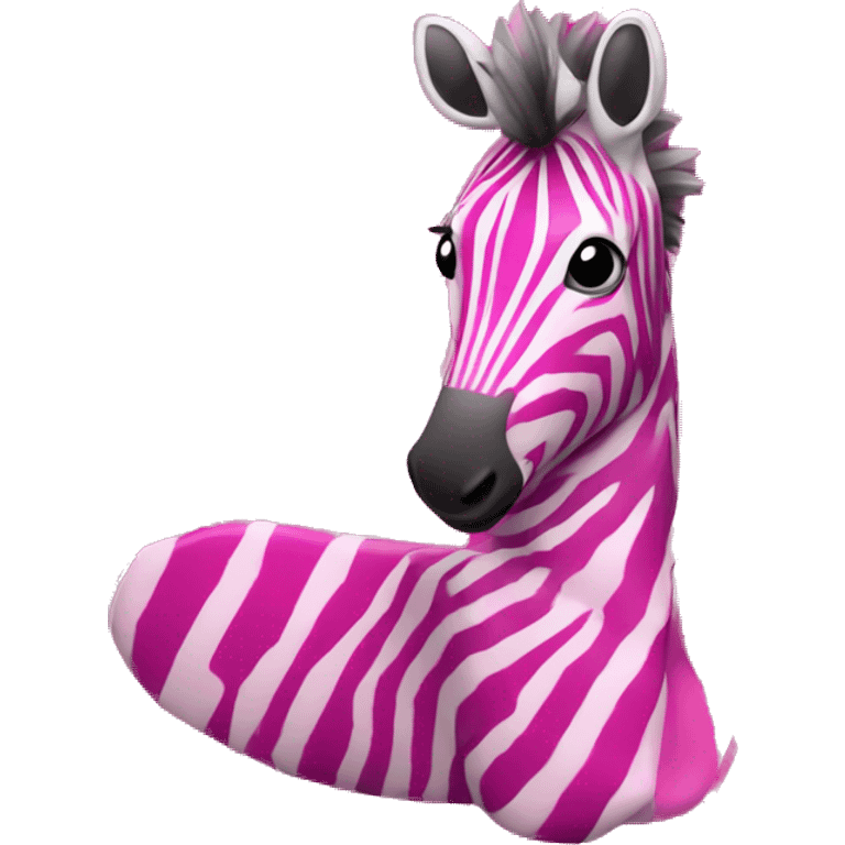 Pink fuchsia zebra emoji