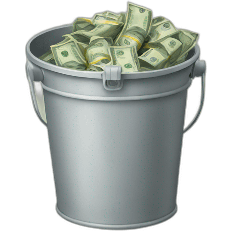 bucket full of money emoji