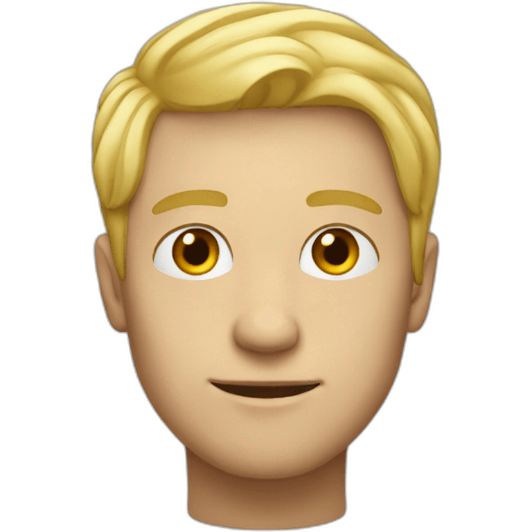 man with small eyes and blond emoji