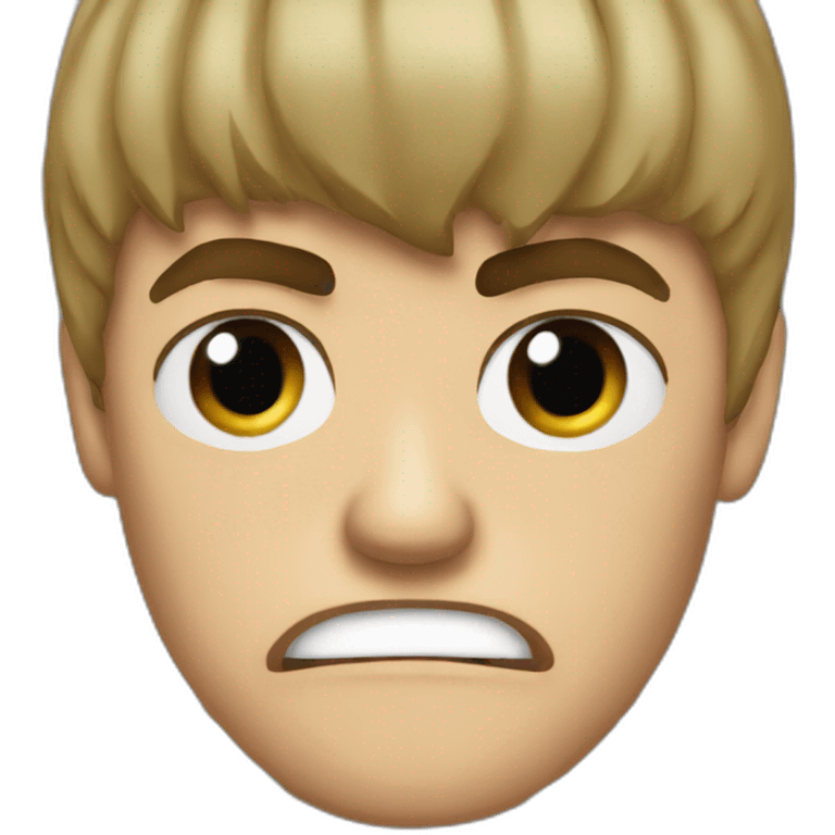 Angry Justin beiber emoji