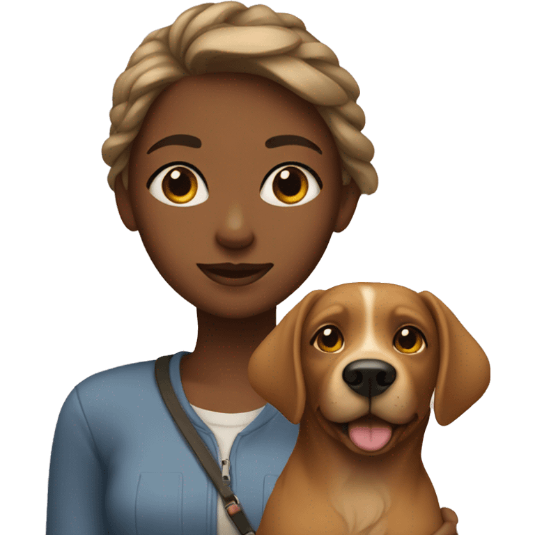 girl with a dog emoji