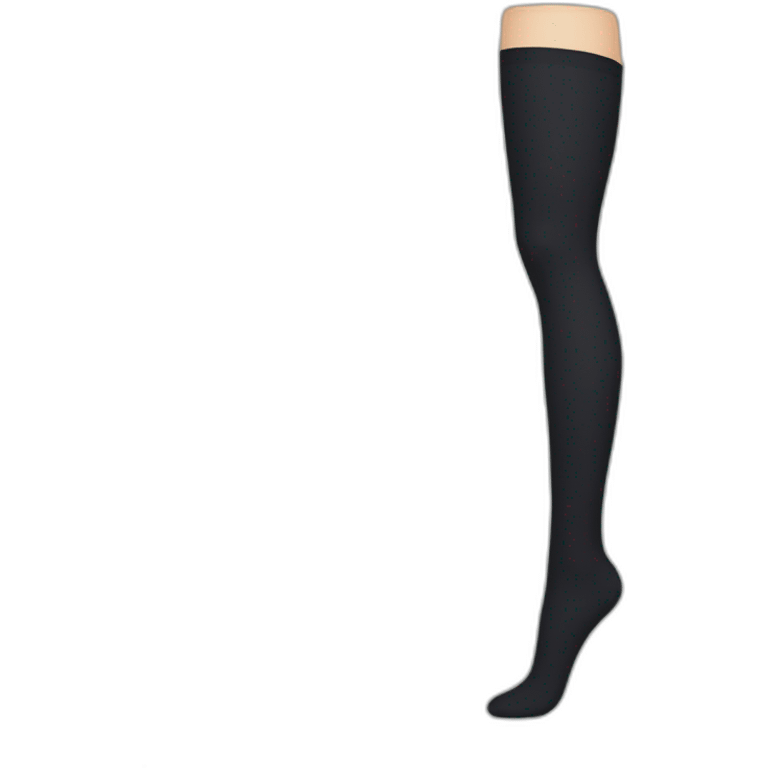 Leg with thigh high sock on emoji