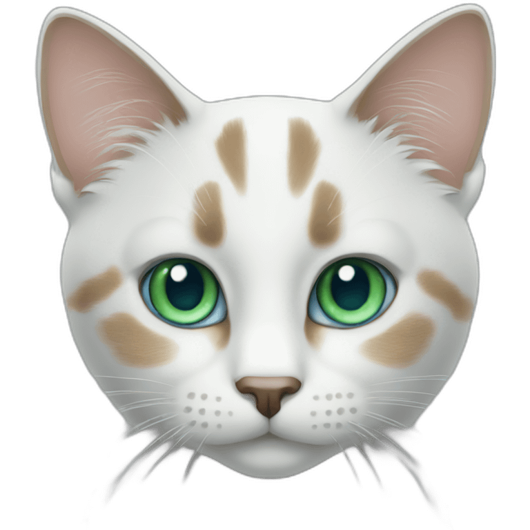 cat with blue and green eyes emoji