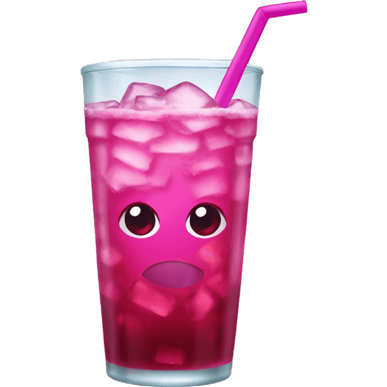 Magenta iced drink emoji