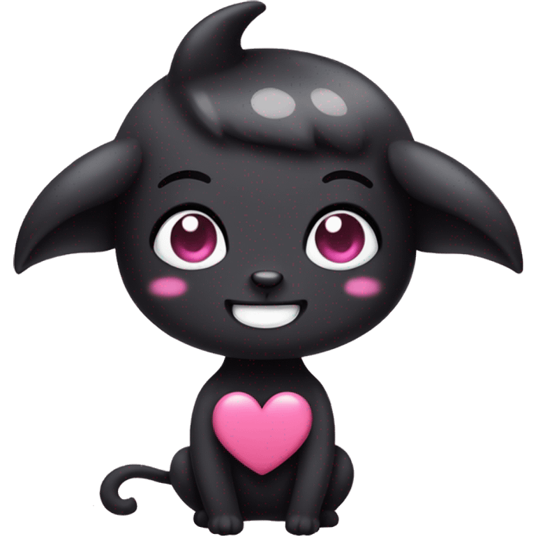 kuromi with heart eyes emoji